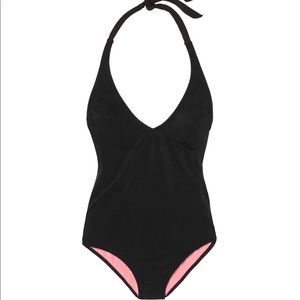 PINK Victoria Secret Black Plunge One Piece